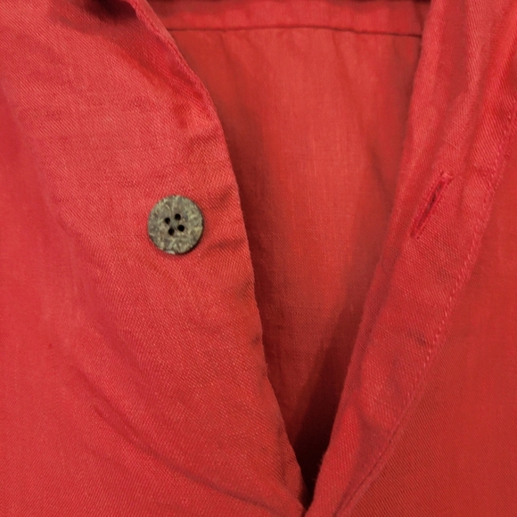 Tommy Bahama Men's Linen Shirt Red XXL - Picture 4 of 6